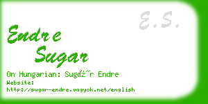 endre sugar business card